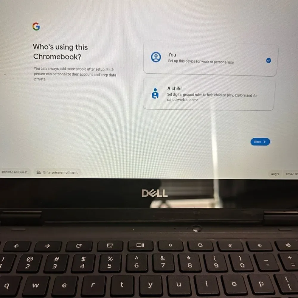 DELL 2 in 1 Chromebook 3100 Laptop in Gray Gunmetal Color (refurbished/used)